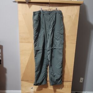Men's REI Convertible Zip Off Upf 50+ Hiking Cargo Pants Olive Green Size XL 34L